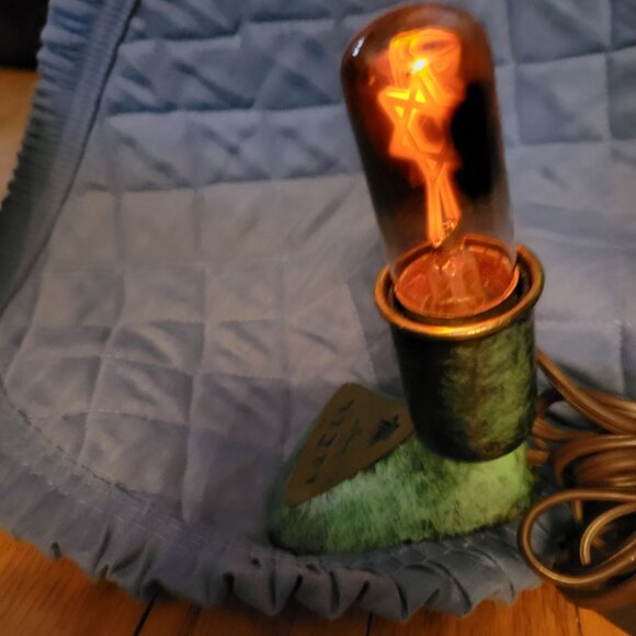 Vintage 1920s Israeli Memorial Lamp With Star Of David & Hebrew Inscription - Picture 4 of 8